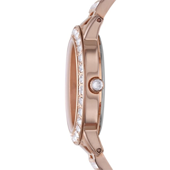 Ladies' Fossil Jesse Crystal Accent Rose-Tone IP Watch with Rose-Tone Dial (Model: Es3020)