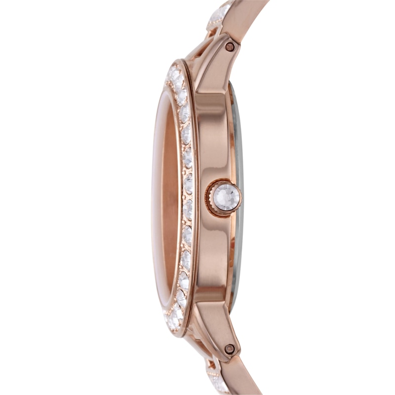Main Image 2 of Ladies' Fossil Jesse Crystal Accent Rose-Tone IP Watch with Rose-Tone Dial (Model: ES3020)