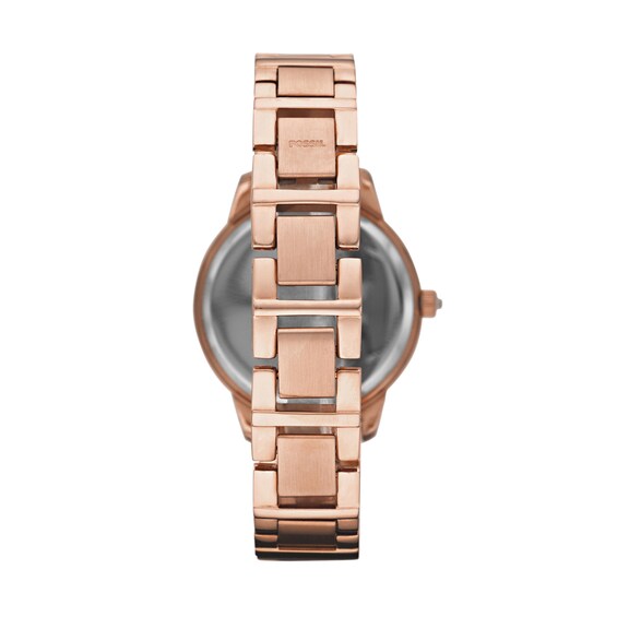 Ladies' Fossil Jesse Crystal Accent Rose-Tone IP Watch with Rose-Tone Dial (Model: Es3020)