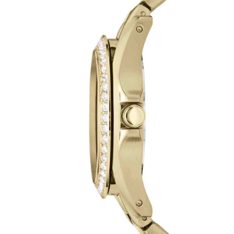 Main Image 2 of Ladies' Fossil Riley Crystal Accent Gold-Tone Chronograph Watch with Champagne Dial (Model: ES3203)