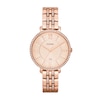 Thumbnail Image 1 of Ladies' Fossil Jacqueline Crystal Accent Rose-Tone Watch with Pink Dial (Model: ES3546)