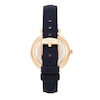 Thumbnail Image 3 of Ladies' Fossil Jacqueline Rose-Tone Blue Leather Strap Watch with White Dial (Model: ES3843)