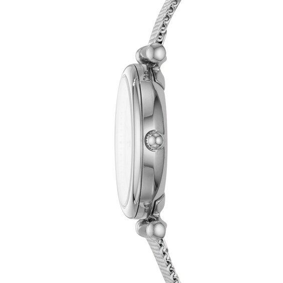 Ladies' Fossil Carlie Mesh Watch with Mother-of-Pearl Dial (Model: Es4432)