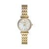 Thumbnail Image 1 of Ladies' Fossil Carlie Mini Crystal Accent Gold-Tone Watch with Mother-of-Pearl Dial (Model: ES4735)
