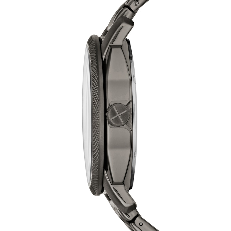 Main Image 2 of Men's Fossil Machine Gunmetal Grey IP Watch with Black Dial (Model: FS4774)