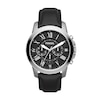 Thumbnail Image 1 of Men's Fossil Grant Chronograph Black Leather Strap Watch with Black Dial (Model: FS4812)