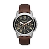 Thumbnail Image 1 of Men's Fossil Grant Chronograph Dark Brown Leather Strap Watch with Black Dial (Model: FS4813)