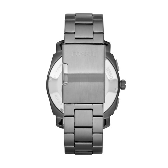 Men's Fossil Machine Gunmetal Grey IP Chronograph Watch with Black Dial (Model: Fs4931)
