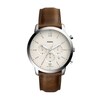 Thumbnail Image 1 of Men's Fossil Neutra Chronograph Brown Leather Strap Watch with White Dial (Model: FS5380)