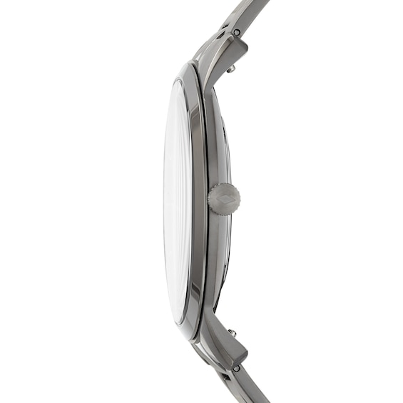 Men's Fossil Minimalist Gunmetal Grey IP Watch with Gunmetal Grey Dial (Model: Fs5459)