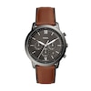 Thumbnail Image 1 of Men's Fossil Neutra Gunmetal Grey IP Chronograph Brown Leather Strap Watch with Gunmetal Grey Dial (Model: FS5512)