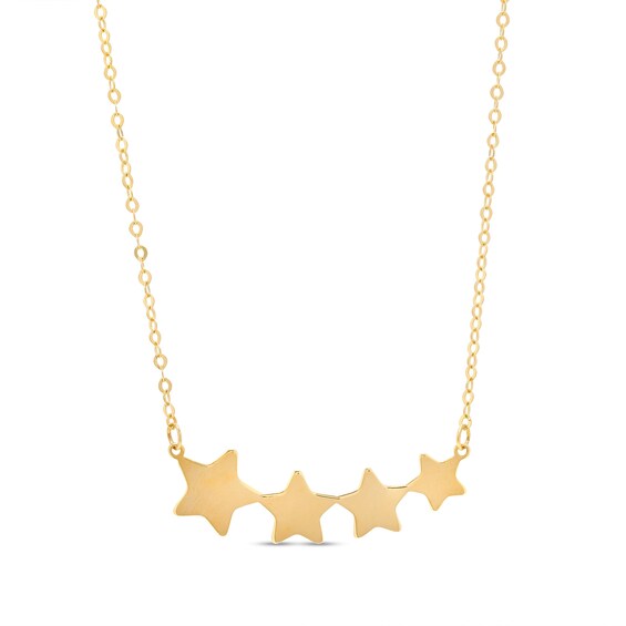 Graduated Stars Necklace in 10K Gold