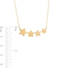 Thumbnail Image 3 of Graduated Stars Necklace in 10K Gold