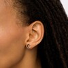 Thumbnail Image 2 of 1/3 CT. T.W. Black and White Diamond Moon Stud Earrings in 10K Gold