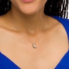 Thumbnail Image 2 of 1/3 CT. T.W. Black and White Diamond Double Row Moon Pendant in 10K Gold