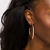Thumbnail Image 2 of 60.0mm Tube Open Hoop Earrings in 14K Gold