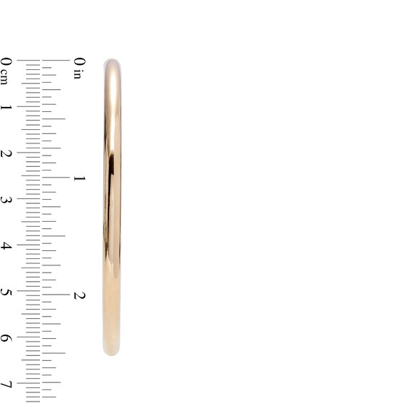 60.0mm Tube Open Hoop Earrings in 14K Gold