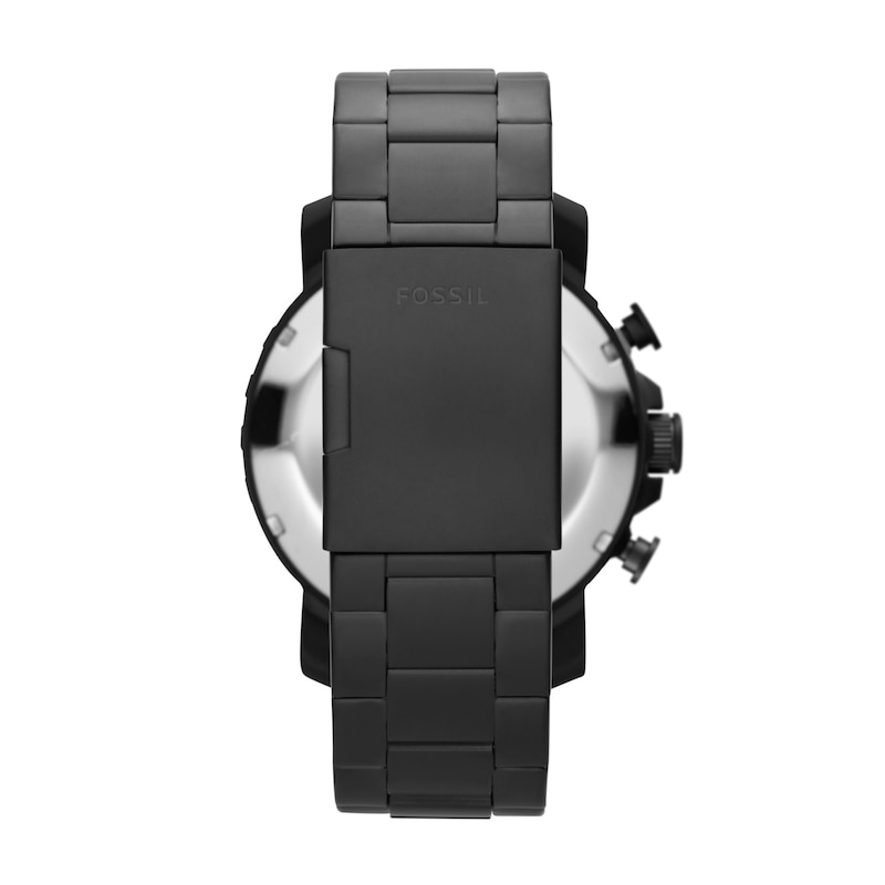 Main Image 3 of Men's Fossil Nate Black IP Chronograph Watch with Black Dial (Model: JR1401)