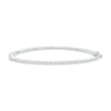 Thumbnail Image 1 of White Lab-Created Sapphire Bangle in Sterling Silver – 6.5"
