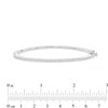 Thumbnail Image 3 of White Lab-Created Sapphire Bangle in Sterling Silver – 6.5"