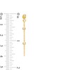Thumbnail Image 3 of 1/5 CT. T.W. Diamond Trio Station Chain Front/Back Earrings in 10K Gold