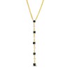 Thumbnail Image 1 of 1/2 CT. T.W. Black and White Diamond "Y" Necklace in 10K Gold – 17"