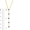 Thumbnail Image 3 of 1/2 CT. T.W. Black and White Diamond "Y" Necklace in 10K Gold – 17"