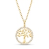 Thumbnail Image 1 of 1/10 CT. T.W. Diamond Tree of Life Pendant in 10K Gold