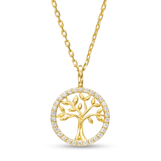 1/10 CT. T.w. Diamond Tree of Life Pendant in 10K Gold