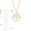 Thumbnail Image 3 of 1/10 CT. T.W. Diamond Tree of Life Pendant in 10K Gold