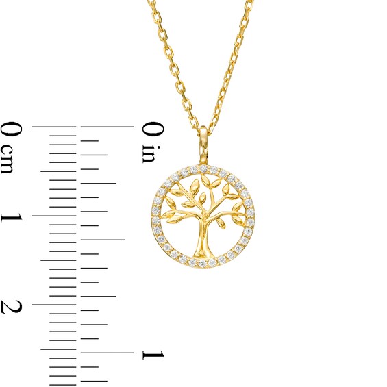 1/10 CT. T.w. Diamond Tree of Life Pendant in 10K Gold