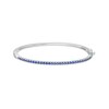 Thumbnail Image 0 of Blue Lab-Created Sapphire Bangle in Sterling Silver – 6.5"