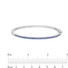 Thumbnail Image 3 of Blue Lab-Created Sapphire Bangle in Sterling Silver – 6.5&quot;