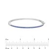 Thumbnail Image 2 of Blue Lab-Created Sapphire Bangle in Sterling Silver – 6.5"