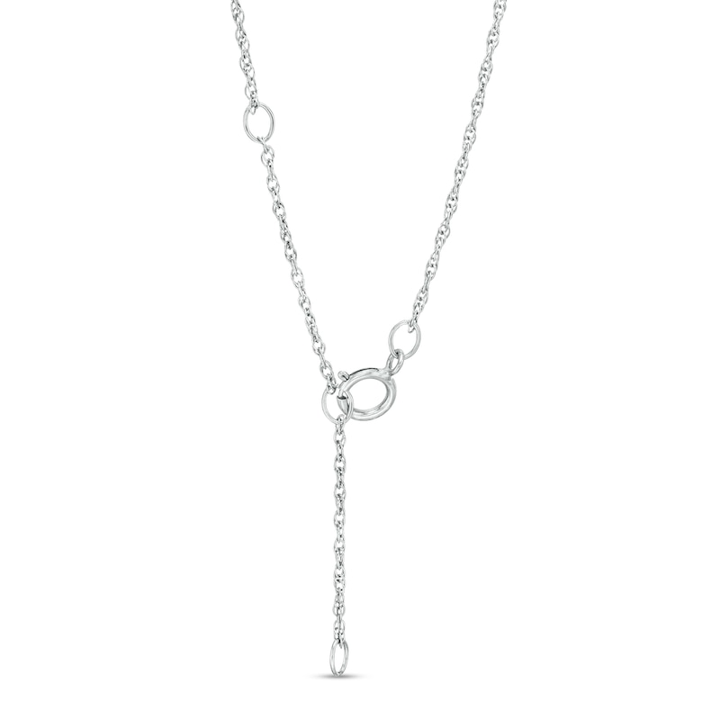 Main Image 3 of 1/10 CT. T.W. Diamond Frame Praying Hands Oval Medallion Pendant in Sterling Silver and 10K Gold