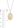 Thumbnail Image 4 of 1/10 CT. T.W. Diamond Frame Praying Hands Oval Medallion Pendant in Sterling Silver and 10K Gold
