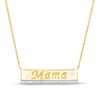 Thumbnail Image 1 of 1/10 CT. T.W. Diamond "Mama" Bar Necklace in 10K Gold - 17"