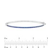 Thumbnail Image 3 of Blue Lab-Created Sapphire Bangle in Sterling Silver – 7.25"