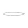 Thumbnail Image 1 of White Lab-Created Sapphire Bangle in Sterling Silver – 7.25"