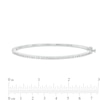 Thumbnail Image 3 of White Lab-Created Sapphire Bangle in Sterling Silver – 7.25"