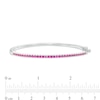 Thumbnail Image 3 of Lab-Created Ruby Bangle in Sterling Silver – 6.5"