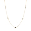 Thumbnail Image 1 of 1 CT. T.W. Black and White Diamond Station Necklace in 10K Gold