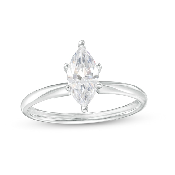 1-1/ CT. Certified Marquise Lab-Grown Diamond Solitaire Engagement Ring in 14K White Gold (F/Vs2