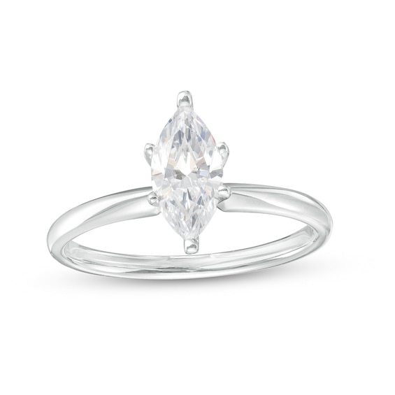 1-1/2 CT. Certified Marquise Lab-Created Diamond Solitaire Engagement Ring in 14K White Gold (F/Vs2)