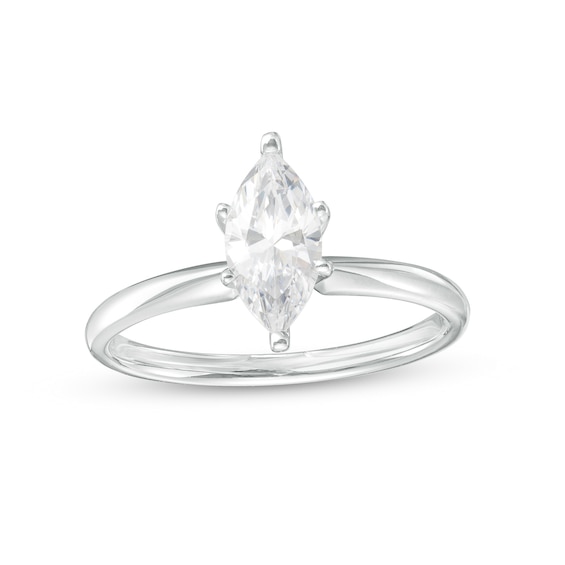 1 CT. Certified Marquise Lab-Created Diamond Solitaire Engagement Ring in 14K White Gold (F/Vs2)