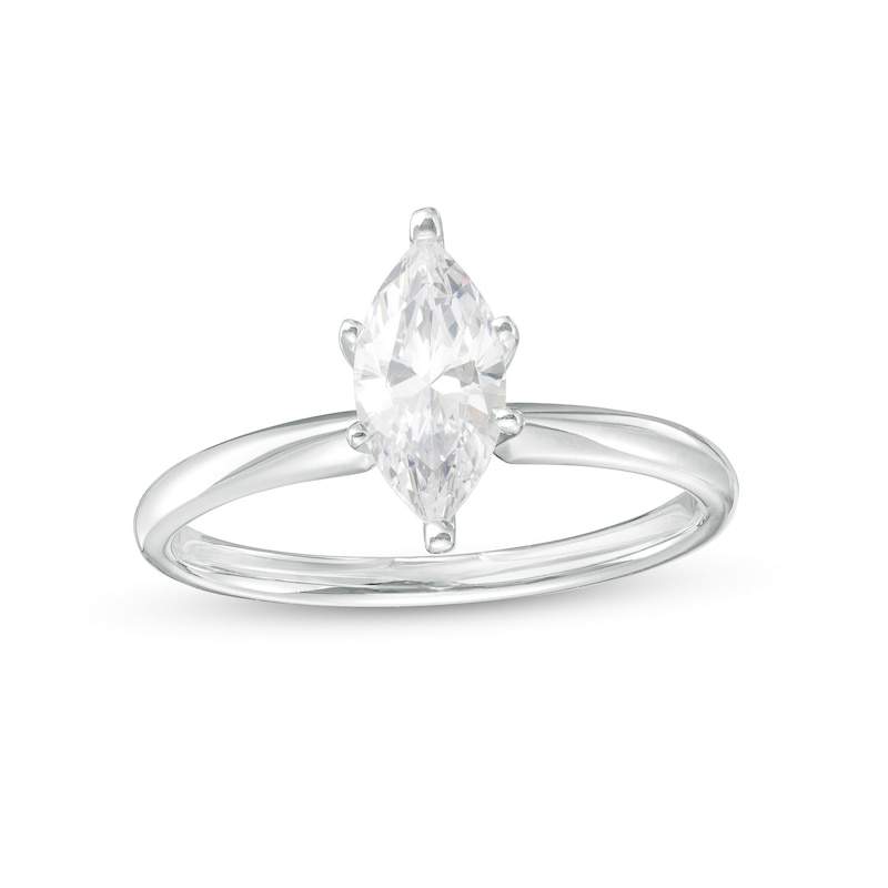 1 CT. Certified Marquise Lab-Created Diamond Solitaire Engagement Ring in 14K White Gold (F/VS2)