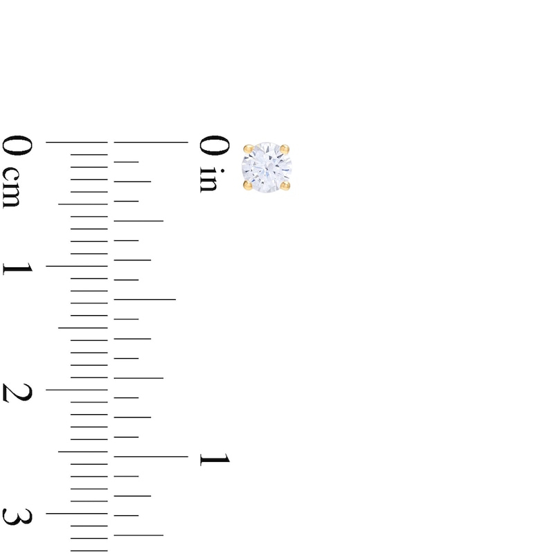 1/2 CT. T.W. Certified Lab-Created Diamond Solitaire Stud Earrings in 14K Gold (F/SI2)