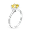 Thumbnail Image 3 of 1-1/2 CT. Certified Cushion-Cut Yellow Lab-Grown Diamond Solitaire Engagement Ring in 14K White Gold