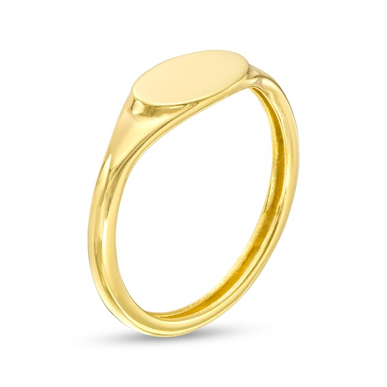 Oval Signet Ring in 10K Gold - Size 7