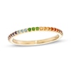 Thumbnail Image 1 of Multi-Gemstone Rainbow Band in 10K Gold